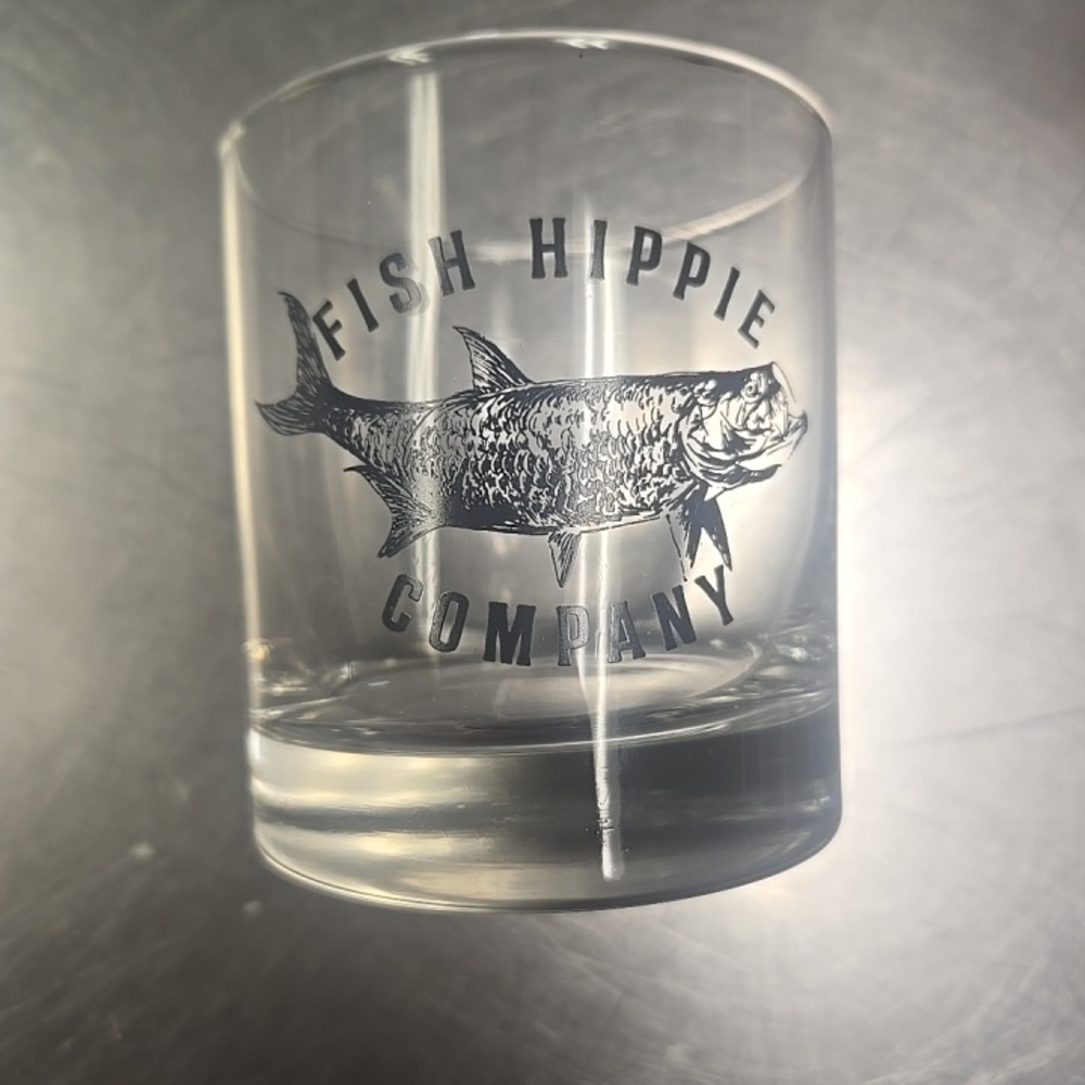 FISH HIPPIE WHISKEY GLASS